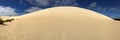 Panoramic view of high sand hill ridge. Panorama of Little Sahara, Kangaroo Island, South Australia Royalty Free Stock Photo