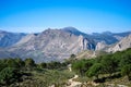 Panoramic view on hiking trail to Maroma peak Royalty Free Stock Photo