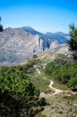 Panoramic view on hiking trail to Maroma peak