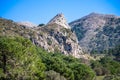 Panoramic view on hiking trail to Maroma peak Royalty Free Stock Photo