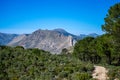 Panoramic view on hiking trail to Maroma peak Royalty Free Stock Photo