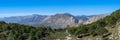 Panoramic view on hiking trail to Maroma peak Royalty Free Stock Photo