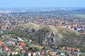 Panoramic view of a hill nearby Budapest Royalty Free Stock Photo