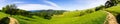 Panoramic view of hills and valleys of the newly opened Rancho San Vicente Open Space Preserve, part of Calero County Park, Santa