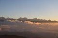 Panoramic View Himalaya mountain from mountain flight Royalty Free Stock Photo