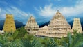 Panoramic view hindu Narasimha temple Royalty Free Stock Photo