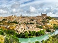 Panoramic view of the historic city of Toledo Royalty Free Stock Photo