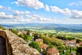 Panoramic view of historic city Volterra, Italy