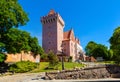 Panoramic view of historic Duke Przemysl Royal Castle in Old Town city center of Poznan, Poland Royalty Free Stock Photo