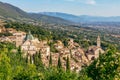 Panoramic view of the historic town of Assisi and Famous Papal B Royalty Free Stock Photo