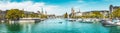 ZÃÂ¼rich city panorama with Limmat river in summer, Switzerland