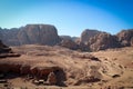 Panoramic view of historical city of Petra, Jordan