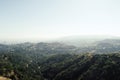 Panoramic view of the Hollywood hills from the beautiful Griffith Observatory in Los Angeles Royalty Free Stock Photo