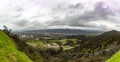 Panoramic view from the Hollywood Mountain of Griffith Park, in the city of Los Angeles in the state of California. Royalty Free Stock Photo