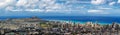 Panoramic view of Honolulu city, Waikiki and Diamond Head Royalty Free Stock Photo