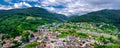 Panoramic view on Hornberg in Black forest mountains, Baden Wurttemberg land, Germany Royalty Free Stock Photo