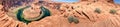 Panoramic view of Horseshoe Bend in summer season, Page, Arizona Royalty Free Stock Photo