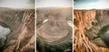 Panoramic view of Horseshoe Bend in summer season, Page, Arizona Royalty Free Stock Photo