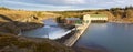 Horseshoe Falls Dam Calgary Alberta Canada Rocky Mountains Panoramic Foothills Hydroelecticity Power Generation Royalty Free Stock Photo