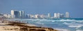 Panoramic view of Hotel Zone in Cancun, is one of the leading tourist destinations in entire Latin America