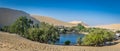 Panoramic view of Huacachina Oasis - Ica, Peru Royalty Free Stock Photo