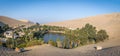 Panoramic view of Huacachina Oasis - Ica, Peru Royalty Free Stock Photo