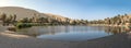 Panoramic view of Huacachina Oasis - Ica, Peru Royalty Free Stock Photo