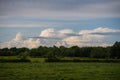 Panoramic view on huge cloud  formations Royalty Free Stock Photo