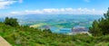 Panoramic view of the Hula Valley landscape Royalty Free Stock Photo