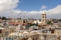 Panoramic view from `Hurva Synagogue` in the Jewish quarter. Royalty Free Stock Photo