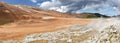 Panoramic view Hverarond hydrothermal site in Northern Island as seen in from South