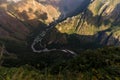 View of Hydroelectric power plant and train station of Machu Picchu. Royalty Free Stock Photo