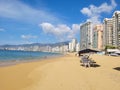 Panoramic View of Icacos Beachfront and Skyline in Acapulco Royalty Free Stock Photo