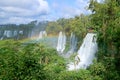 Panoramic View of Iguazu Falls at Argentinian side,  UNESCO World Heritage in Puerto Iguazu, Argentina Royalty Free Stock Photo