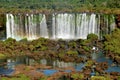 Panoramic view of Iguazu falls at the Brazilian side, Foz do Iguacu, Brazil, South America Royalty Free Stock Photo