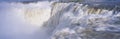 Panoramic view of Iguazu Waterfalls in Parque Nacional Iguazu, Garganto del Diablo Salto Union, border of Brazil and Argentina