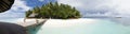 Panoramic view of Ihuru Island Maldives Royalty Free Stock Photo