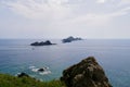 Panoramic view of Iles Sanguineres, archipel close to Ajaccio. Corsica, France. Royalty Free Stock Photo