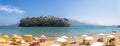 Panoramic view of Ilha das Cabras Island and Beach - Ilhabela, Sao Paulo, Brazil