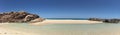 Panoramic view of Injidup Beach in South Western Australia Royalty Free Stock Photo