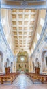 Panoramic view inside Church of San Francesco, Massa Lubrense, I Royalty Free Stock Photo