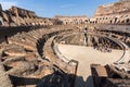 Panoramic view of inside part of  Colosseum in city of Rome, Italy Royalty Free Stock Photo