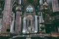 Panoramic view of interior of Milan Cathedral (Duomo di Milano)