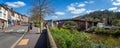 Panoramic view of Ironbridge town and the iconic Ironbridge in Shropshire, UK Royalty Free Stock Photo