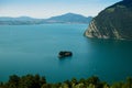 Panoramic view on Iseo lake from Montisola Royalty Free Stock Photo
