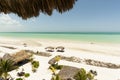 Panoramic view island beach Royalty Free Stock Photo