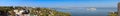 Panoramic view of island Diu Royalty Free Stock Photo