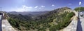 Panoramic view of the Island of Naxos from the center of the Island, Cyclades Archipelago, Greece. Royalty Free Stock Photo