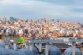 Panoramic view of Istanbul behind the domes of the Suleymaniye Complex, Istanbul, Turkiye