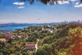 Panoramic view of Istanbul and Bosphorus from Beykoz district Royalty Free Stock Photo